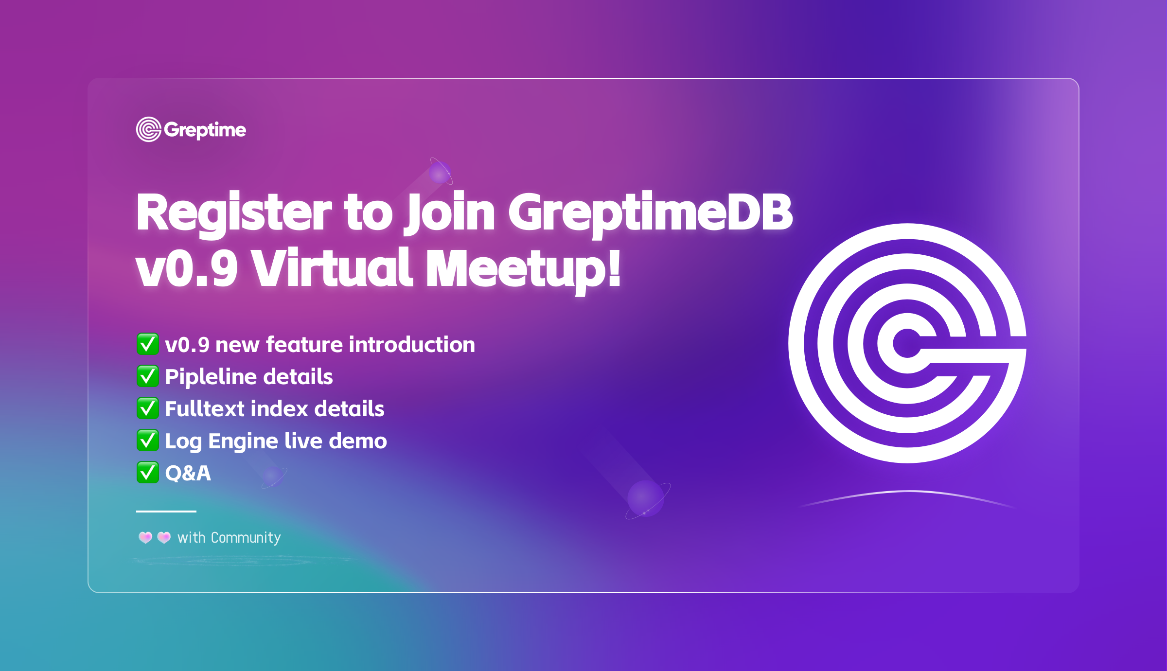 The GreptimeDB v0.9 Virtual Meetup