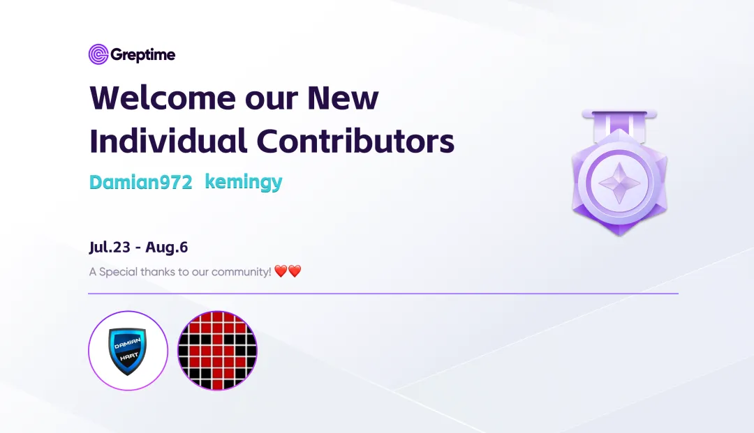 ďźFigure 1: New Contributors of GreptimeDBďź