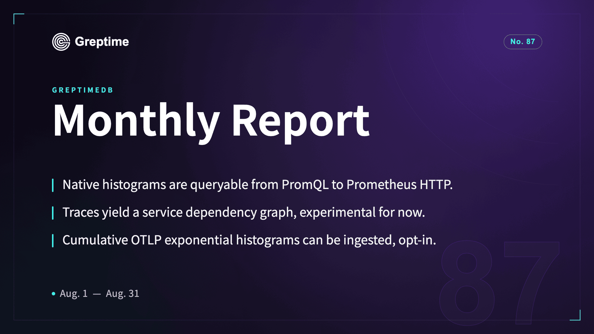Native Histogram Queries & an Experimental Service Dependency Graph | Greptime Monthly Report - No. 87