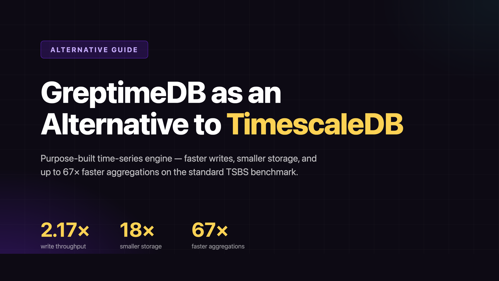 TimescaleDB Alternative: Why GreptimeDB for Time-Series and Observability