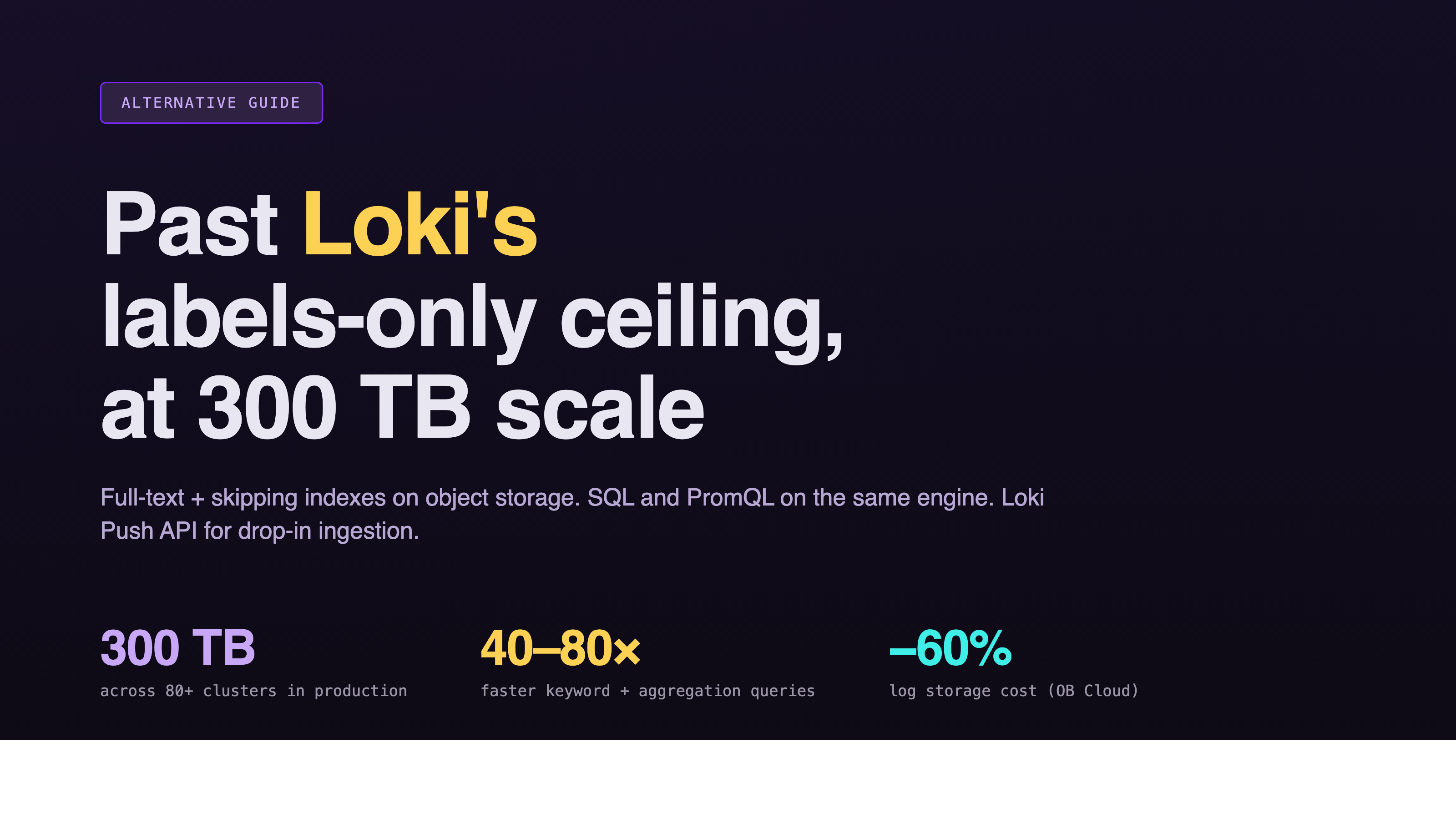 Grafana Loki Alternative: Why GreptimeDB Scales Past the Labels-Only Ceiling