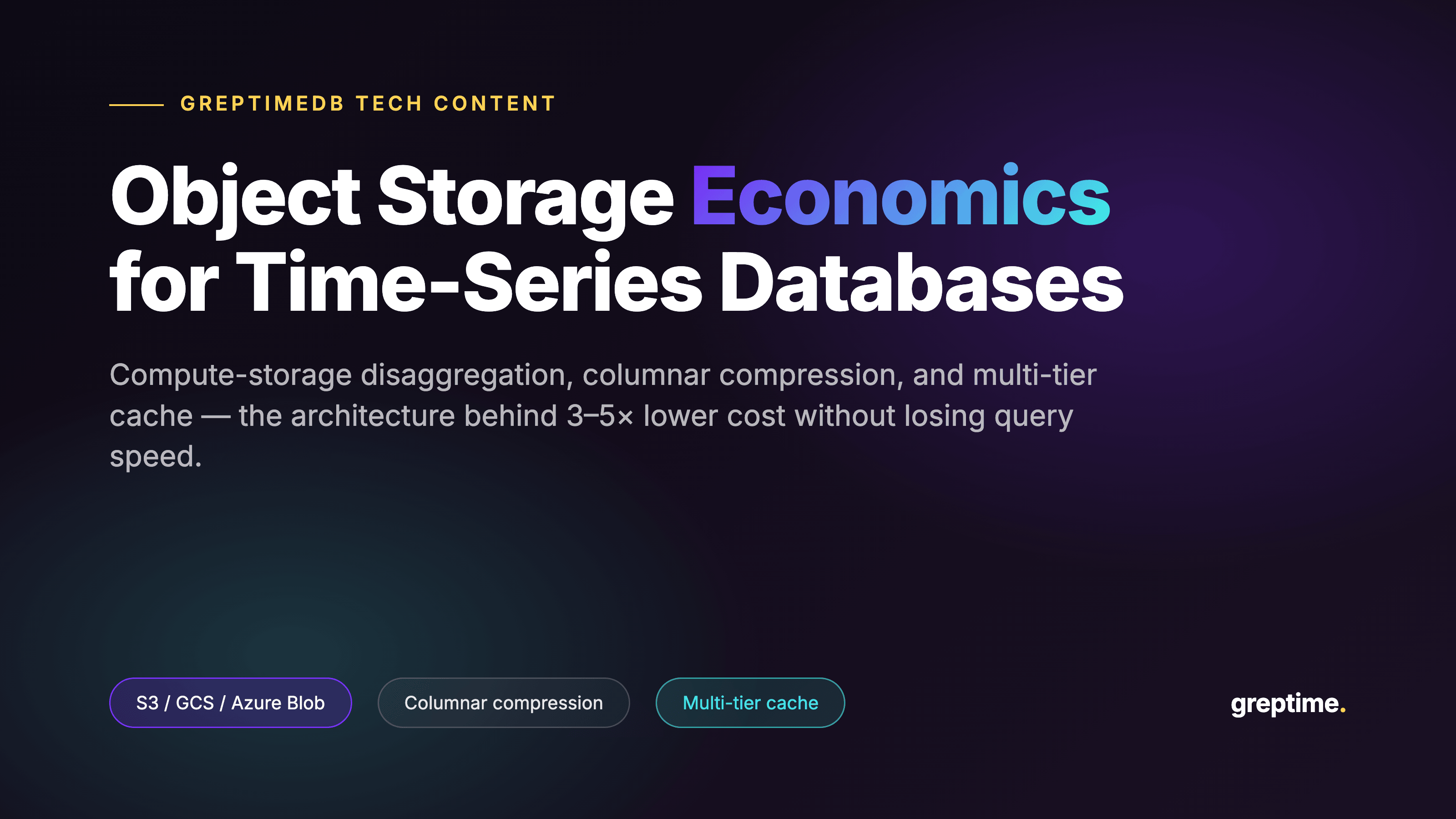 Object Storage Economics for Time-Series Databases