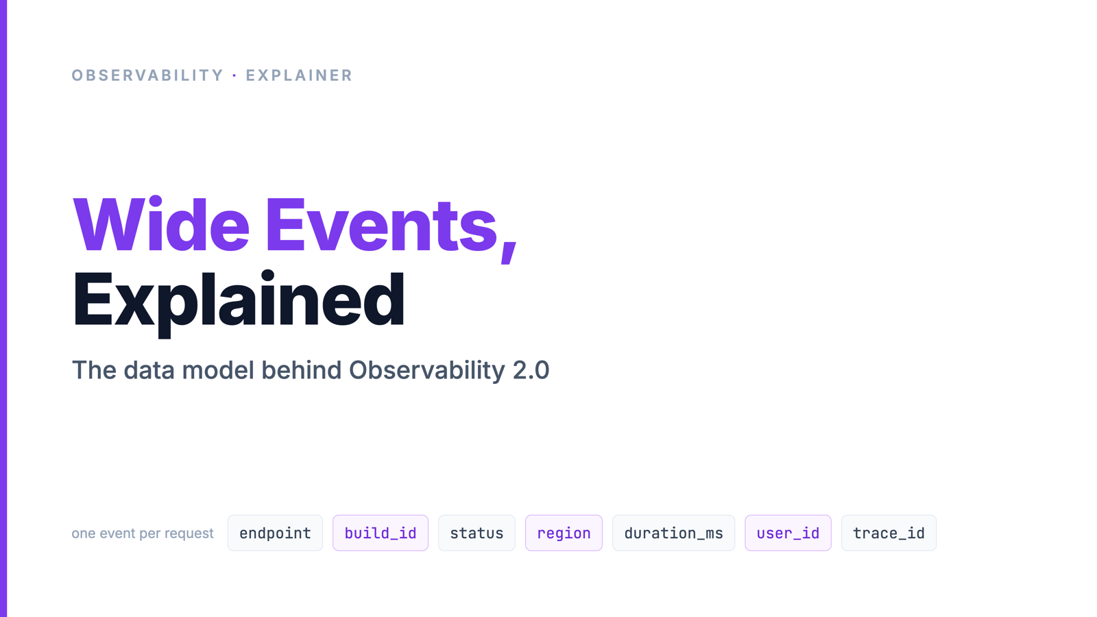 Wide Events, Explained: The Data Model Behind Observability 2.0